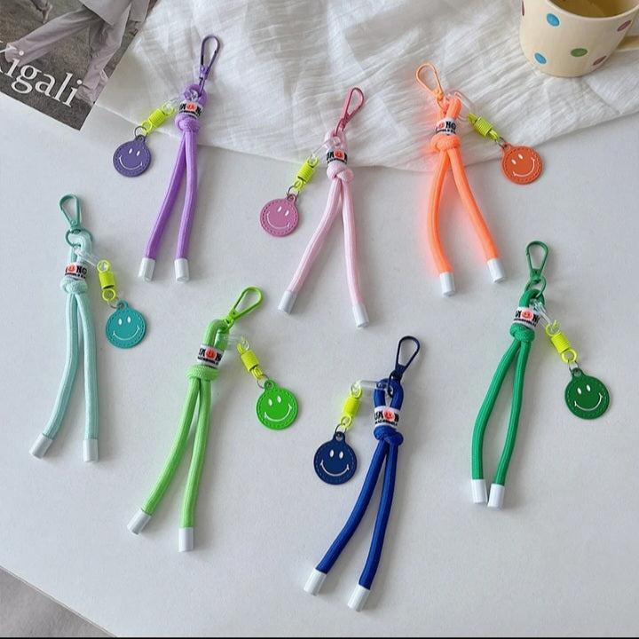 Colorful Smile Keychain Strap – Cute Bag & Key Holder Accessory