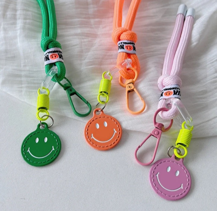 Colorful Smile Keychain Strap – Cute Bag & Key Holder Accessory