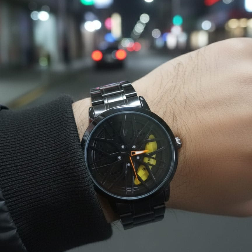 Luxury Skeleton Design Men’s Watch – Stainless Steel Strap